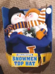 SC Sports Collegiate ILLINOIS Snowmen Top Hat Christmas Decoration University