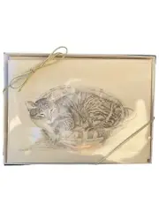 10 Vintage Assorted Hometown Napping Cats & Kittens Note Cards w/Envelopes NIB