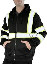 [sesafety] Class 3 High Visibility Hoodie for Men ST2043