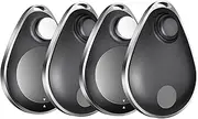 Utag GPS Tracker for Kids 4pack, Key Finder Works with Apple Find My (iOS only), IP67 Waterproof, Privacy Protection, Lost Mode, Bluetooth Tracker for Children, Elderly, Pets, Backpack(Black)