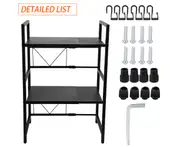 3 Tier Microwave Shelf Oven Rack Kitchen Organiser Stand Holder Storage Cabinet Organiser