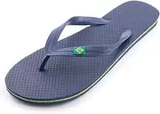 [R-ISLAND] Men's Flip Flops Brazil Logo Adult Flip Flops Great for Home Beach Pool