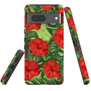 For Google Pixel 7 Case Tough Protective Cover Plant Garden