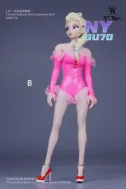 SA Toys 1/6 SA021B Pink Elastic Jumpsuit Clothes For 12" Action Figure Body
