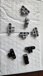 NEW LEGO 8X TECHNIC CROSS BLOCK 3X2 (3 BLACK + 5 GRAY) #42191.