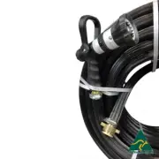NEW Black Fire Reel 19mm Hose with XL Fire Nozzle Lever, 2 x Brass Nut & Tails