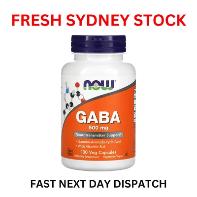 Now Foods Gaba 500 mg 100 Veg Capsules With Vitamin B6 Neurotransmitter Support