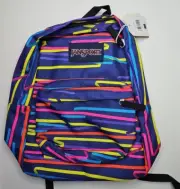 Jansport Superbreak Ribbons Backpack School Adjustable Straps, New