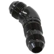 Aeroflow 45° Full Flow AN Bulkhead -10AN, AF537-10BLK