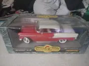 ERTL American Muscle 1955 Chevrolet Bel Air Die Cast 1:18 red and white
