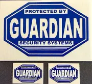1 SECURITY SIGN - Guardian Security - PLUS 2 FREE Decals #PS-412