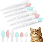 6Pcs Cat Acne Chin Treatment, Black Seed Brush Soft Silicone Cat Grooming