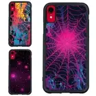 Neon Red Spider Web For iPhone XS 11 12 13 14 15 16 Pro Max Anti scratch Cover