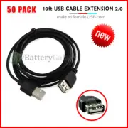 50X USB 10' Extension Cable Cord for Samsung Galaxy A10e/A20/A3 A5 A7 (2017)/A50