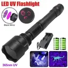 365nM UV Ultraviolet Light LED Flashlight BlackLight Inspect Torch Rechargeable
