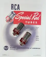 2 RCA 5691 Tubes / Micromhos & Plate Current Tested / In Boxes 6SL7 RED 6SL7GT