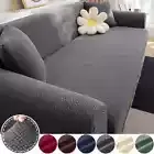 1/2/3/4 Seaters Plain Sofa Covers Jacquard All-inclusive Washable Sofa Slipcover