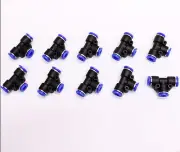10pc Push Fit In One Touch Tee Fittings REDUCER 1/2 - 1/4 MettleAir MTE1/2-1/4