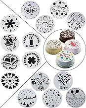 15-Pack Cake Decorating Stencil Molds, Magnoloran Wedding Cake Stencils Cake Templates Spray Floral Cake Molds, Wedding Cake Decorating Stencil Baking Tools, Dessert Decorating Molds 15-Pack Cake Molds