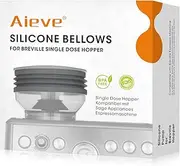 [AIEVE] Upgrade Single Dose Hopper for Sage, Silicone Bellows Coffee Grinder Bellows Compatible with Sage Barista Express/Smart Grinder Pro for Cleaning Retention Coffee Grounds, Grey (K7649A01)