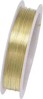 0.5mm Jewelry Beading Wire 23ft Strong Tarnish Resistant Copper Craft Wire for DIY Jewelry Necklace Bracelet Making Gold 0.5mm