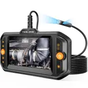 Dual Lens Endoscope with Light, Mechanic Borescope Inspection with Monitor, F...