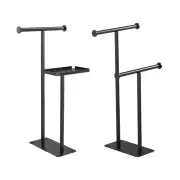 Towel Rack 2 Tier with Base Freestanding Towel Rack Stand Holder Towel Stand