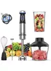 5-in-1 Hand Immersion Blender15 Speeds Stainless Steel Blender Milk Frother NEW!