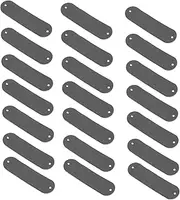 Angoily 100Pcs DIY PU Leather Clothing Tags Blank Indentation Labels for Jeans Hats and Craft Projects for Handmade Items and Personalised Sewing