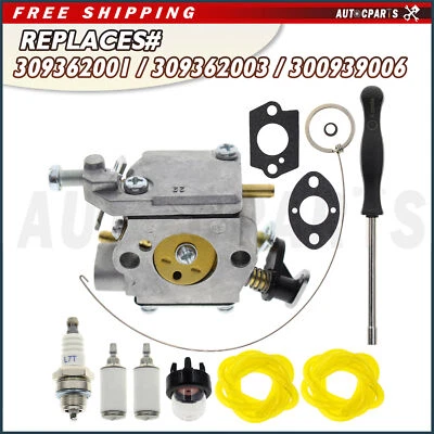 Carburetor For Homelite 35cc 38cc 42cc gasket primer bulb fuel filter fuel line