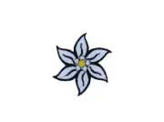 Patch embroidered badge iron on sew clothes applique flower edelweiss mountain