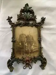 Antique Ornate Brass picture frame