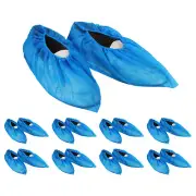 100pcs Shoe Covers, 15x32cm Disposable Shoes Cover for Indoors, Dark Blue