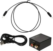 MERRYHAPY Analog Audio Converter with Fiber Optic Inputs Digital to Analog Audio Adapter for Home Theater