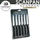 Scanpan Soft Touch Spectrum 6 Piece Steak Knives Set Black Rounded Serrated
