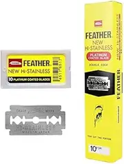100X Feather Hi-Stainless Double Edge Safety Razor Blades Suit Merkur Muhle