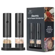 Electric Salt and Pepper Grinder Set Automatic One Touch Pepper Grinder Easy Use