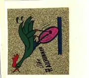 VERY RARE & OLD 80'S LARGE GOLD GLITTER RAILRUNNER COAL MINING STICKER