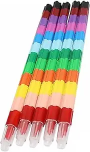 SOPOTUTU 5Pcs Buildable Crayons for Colorful Stackable Drawing Crayons for Parties for Creative Art and Learning Party Favors and present Idea