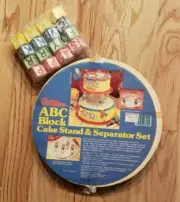 1979 Wilton ABC Block Cake Stand and Separator Set Brand New!