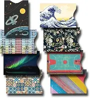 [HozyFrozy] 8 RFID Blocking Sleeves, Anti-Theft Credit Card Holder, Credit Card Protector, Easy to Recognize, Different Designs and Arts, Sturdy and Perfect size for cards, Multi-Color, Vintage
