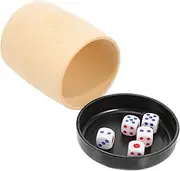 QUMIIRITY Elegant Dice Game Cups Set 2 Bamboo Dice Holders Simple Design for Easy Maintenance for Family Gatherings
