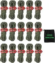 MUXHEL 15PCS Guy Ropes, 4m Reflective Tent Guy Ropes Guide Ropes with Aluminum Tensioners, 5mm Thick Tent Guide Ropes Guy Lines for Outdoor Camping Hiking Awning Tents-Green