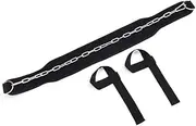 Weight Lifting Belt Gym Back Pull Up Chain Dipping Dip Body Building Training - Black - Up to 80 kg