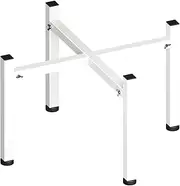 Garbuildman 15-27 Inch Universal Firepit Stand for Solo Stove Bonfire Ranger Yukon and Other 15-27" Outdoor Fire Pit, Metal Fire Pit Accessory for Outside Firepit, Outdoor Fireplace Tools, White
