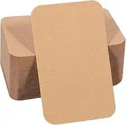 Pack of 200 Kraft Paper Cards Blank, 9 x 5.2 cm Flashing Cards, Blank Cards for DIY Design, Kraft Paper, Brown, Business Cards, Blank for DIY School, Office, Vocabulary Learning