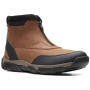 Clarks Mens Groove Zip ll Tan Leather Hiking Boots Shoes 10 Medium (D) BHFO 8460