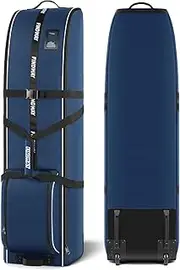 Findway Golf Travel Bag with Wheels, Waterproof, 900D Heavy-Duty Oxford, Premium Padded Flight Case with Removable Pad for Airline Club Protection