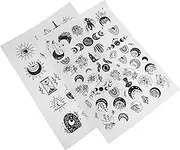 DOITOOL 2 Sheets Unique Style Water Soluble Embroidery Stabilizer of Creative Patterns for Hand Sewing Easy Wash Away for Beautiful Embroidery Projects