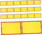 NUOBESTY 20pcs Poster Advertising Paper Outdoor Sign Blank Store Signs Label for Real Replacement Sale Tags Shop Discounts Activities Tags Cards Yellow Coated Paper